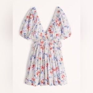 Abercrombie & Fitch Multicolor Floral Puff Dress - M